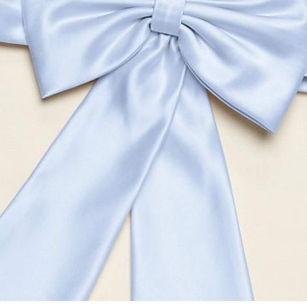 3 David's Bridal Flower girl Sashes Bows ice blue